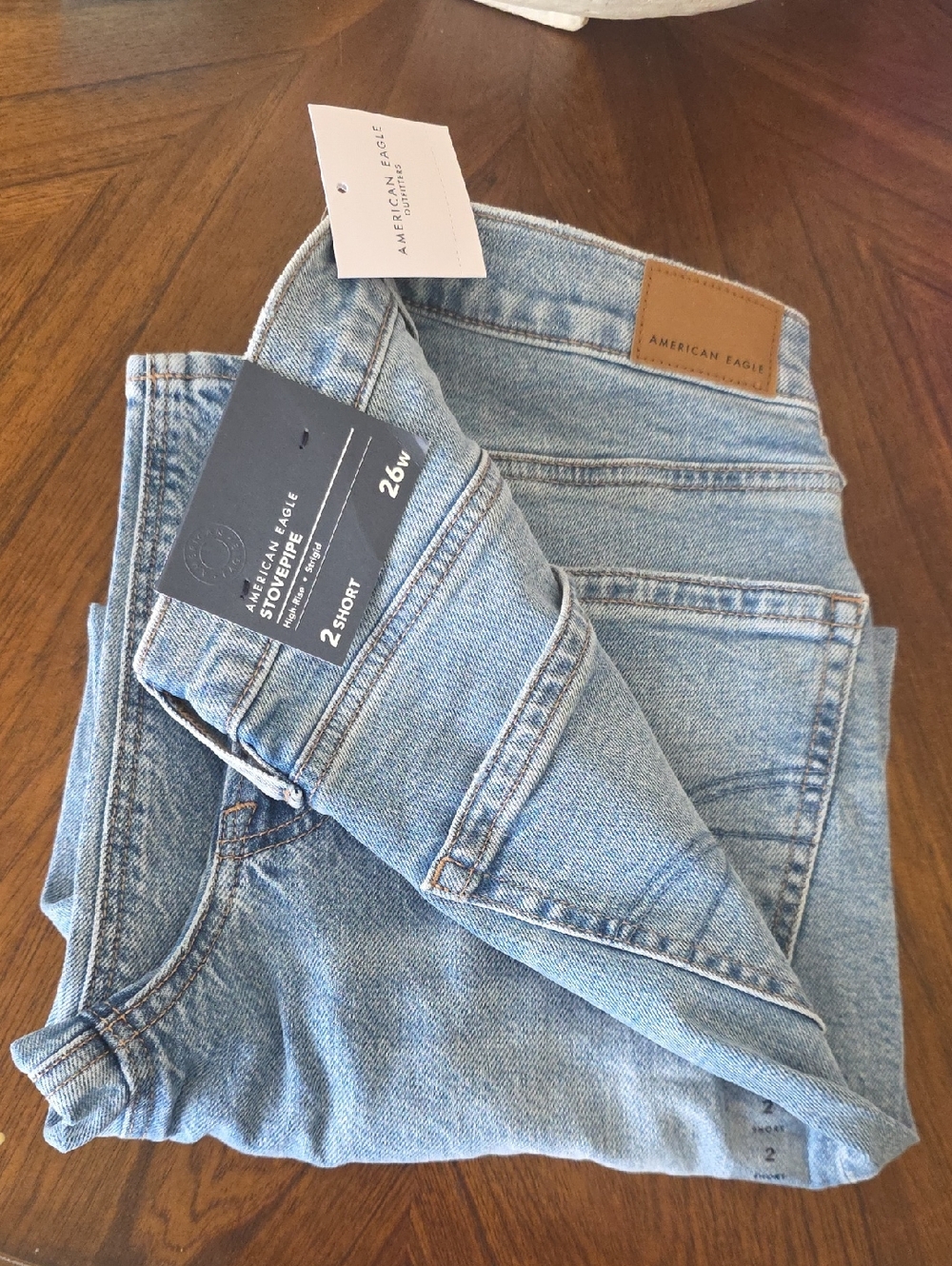 American Eagle Outfitters Light Blue Straight-Leg Jeans Size 2